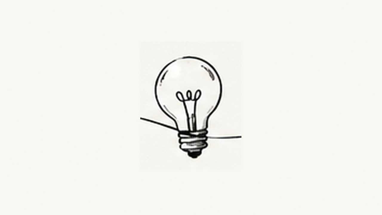 Hand-drawn lightbulb.